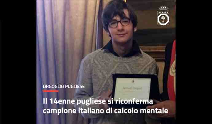 Calcolo Mentale Samuel Stripoli Puglia Notizie News Video E